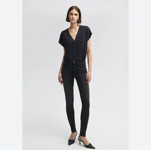 Mavi Gold women's black Alissa high-rise super skinny stretch jeans size 4